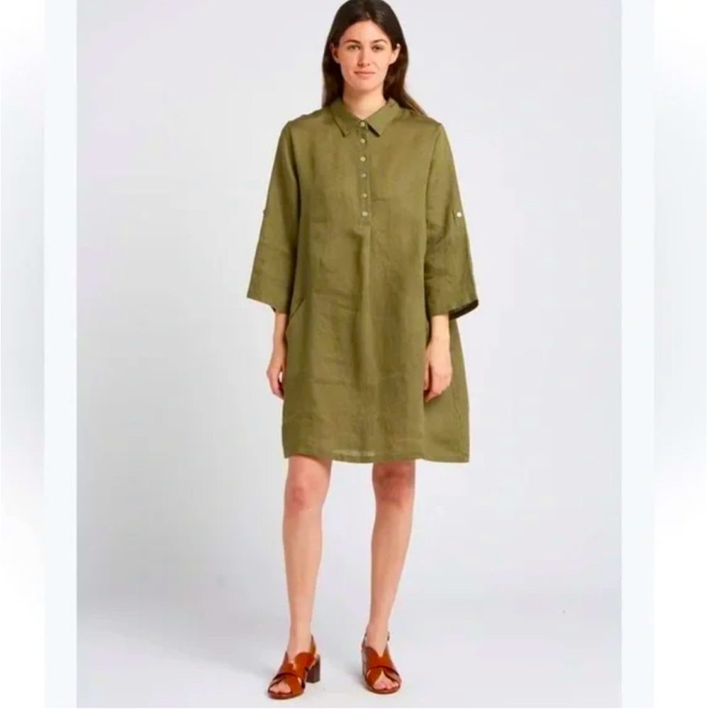 Elena Baldi Made Linen Dress Size Small